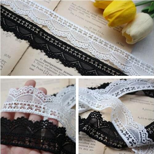 10Yard/Lot High quality mesh yarn 3D Elastic lace trim wide 3CM handmade diy clothing accessories collar doll dress material
