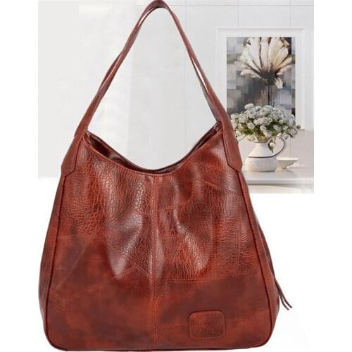 Vintage Fashion Women Handbag PU Leather Underarm Shoulder Bags Solid Female Daily Travel High capacity Casual Top-handle Bag