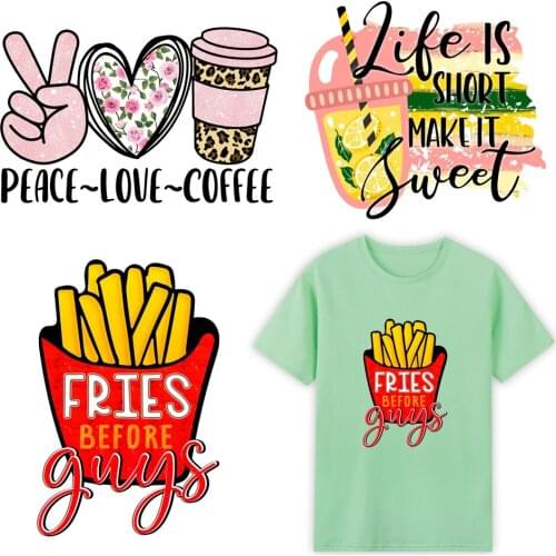 Iron On Transfer Patches For Clothing DIY Washable Women T-shirt Heat Transfer Sister Heels Thermal Clothes Sticker T101