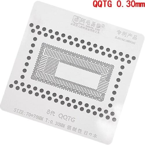 BGA Stencil For Macbook CPU IC 8th Generation QQTG Chip Reballing Tin Plant Net Solder Heat Template