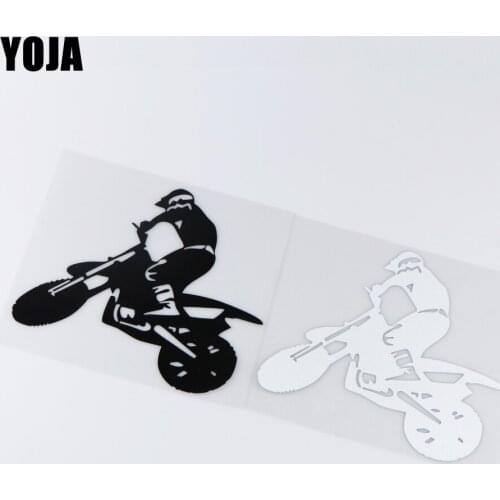 YOJA 16.2X15CM Motorcyclist Car Sticker Vinyl Decal Personality Cartoon Decoration ZT2-0113