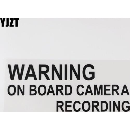 YJZT 18.6CM×7.3CM WARNING ON BOARD CAMERA RECORDING And Humorous Words Letters Vinyl Car Stickers Decal 13D-0568