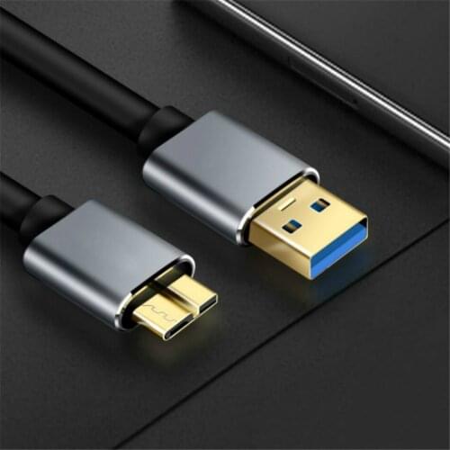 0.4m USB 3.0 A to Micro B Male Cable USB Adapter Data External for SSD HDD Mobile Hard Disk Cord With Metal Alloy Converter