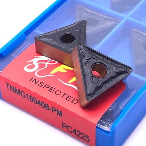 10pcs TNMG160408 PM PC4225 TNMG332 Carbide insert External Turning Tools High quality CNC Lathe cutter tool for steel