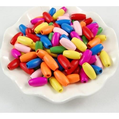 100pcs DIY Wooden Beads Connectors Circles Rings Unfinished Natural Wood Lead-Free Baby Teething Rings Cuentas De Madera