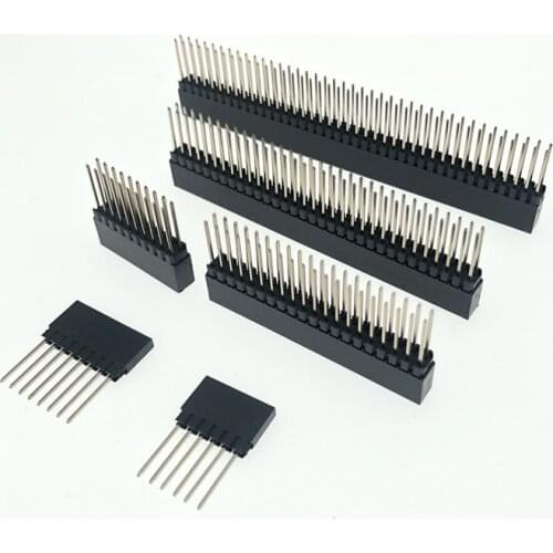 2.54mm Double Row Female Long pin 12.2mm Industrial motherboard interface 2*20p Pin Header socket PCB Connector for GPIO 3B+ 4B