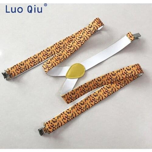 2019 New stylish male and female adjustable clip-pink leopard print yellow pattern elastic hanger