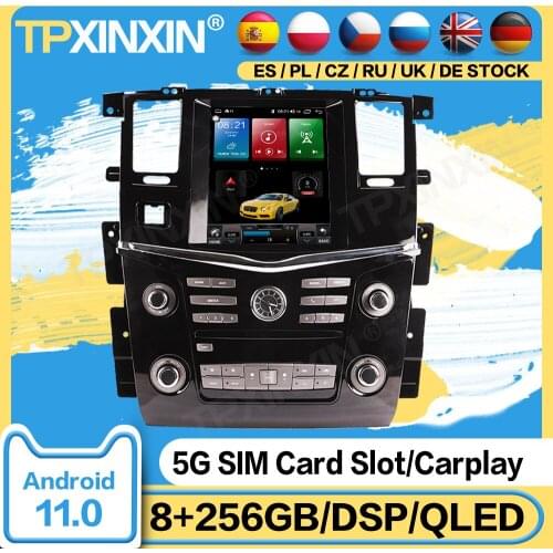 128G Tesla Radio Stereo Screen Recorder Android 11 For Nissan PATROL Y62 2012 2013 2014 2015 2016 2017 2018-2020 Stereo Head Uni