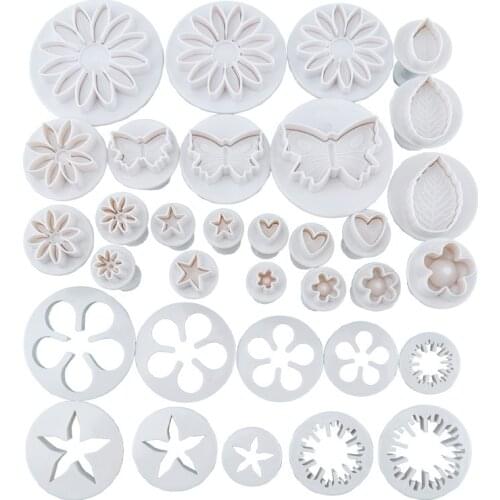 33Pcs/Set Clay Fondant Sugarcraft Cake Decorating Plunger Cutters Mold Icing Cookies Catalina Tool 2020NEW Hot Hand-made Quality