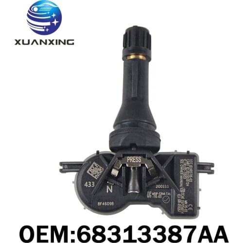68313387AA Tire Pressure Monitor Sensor TPMS 433Mhz For Chrysler 200 Pacifica Jeep Renegade 2015-2018 Grand Cherokee 68313387AB