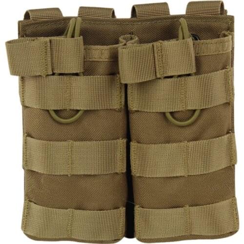 Balight 1000D Nylon M4/M16 Tactical MOLLE Double Open Top Mag Pouch Magazine Pouch Airsoft Military Paintball Gea V2