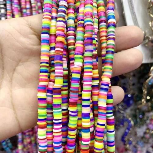 Crossborder hot-selling Bohemian soft clay bracelet semi-finished 4MM soft clay 33 color selection