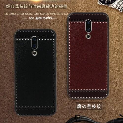 Capa for Meizu 16 Plus M892Q 16th Plus Case leather 6.5" Soft Black Silicone Cover for MEIZU 16 PLUS 16th Plus M892Q Case luxury