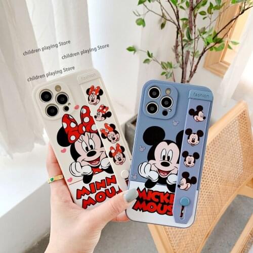 Disney Mickey Mouse Phone Case for Iphone 12 11pro Max X Xs Xr Hauwei P30 Pro P40 Mate 40 Pro Mate 30 Wristband Phone Back Cover