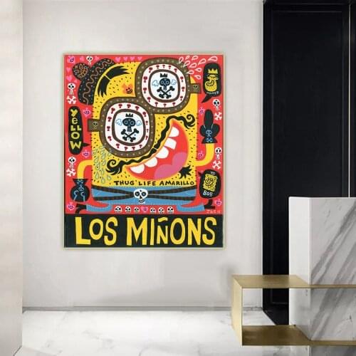 Jorge R. Gutierrez《Los Minons》Canvas Oil Painting Art Aesthetic Picture Poster Wall Hanging Decor Home Living Room Decoration