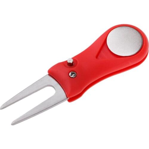 304 Stainless Steel Golf Divot Repair Tool Pitch Groove Cleaner Ball Score Marker Golf Pitchfork Accessories Putting Green Fork