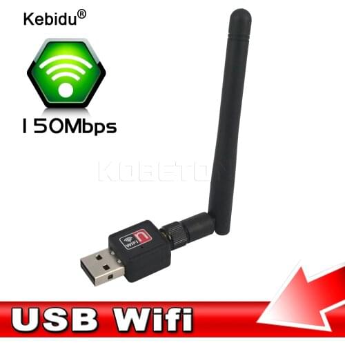 Kebidu MT7601 150M 2.0 USB Wireless WIFI Network Card 802.11 b/g/n LAN Adapter with rotatable Antenna For PC