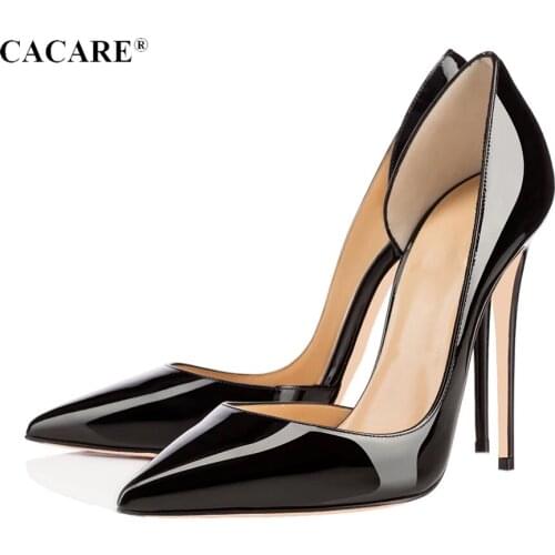 Classic High Heel Pumps Black High Heel Shoes Sexy Extreme High Heels Ladies Pumps Shoes F2201 PU Size 35-47