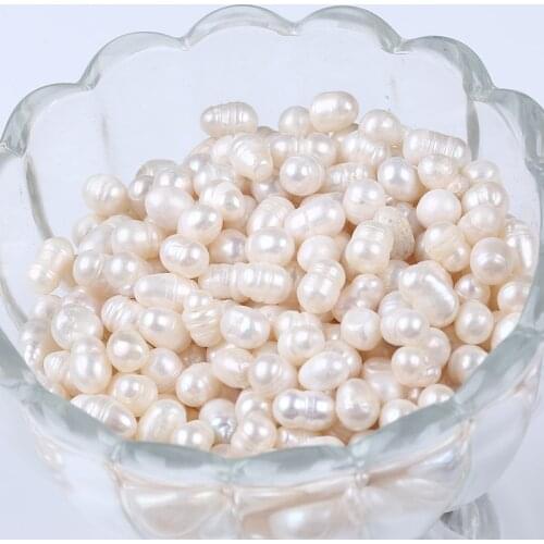 Medicinal Loose Beads No Hole 6-7mm Natural Real Rice Shape Oval Pearl Kilogram Selling