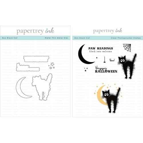 Halloween Boo Black Cat 2021 New Metal Cutting Dies Stamps Diary Scrapbooking Decorate Embossing Template DIY Greeting Card