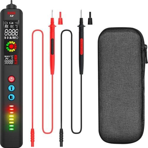 BSIDE X2 Multimeter Infrared Thermometer Flashlight Smart Voltage Detector LCD 3 Modes Non Contact Live Wire Tester Tools