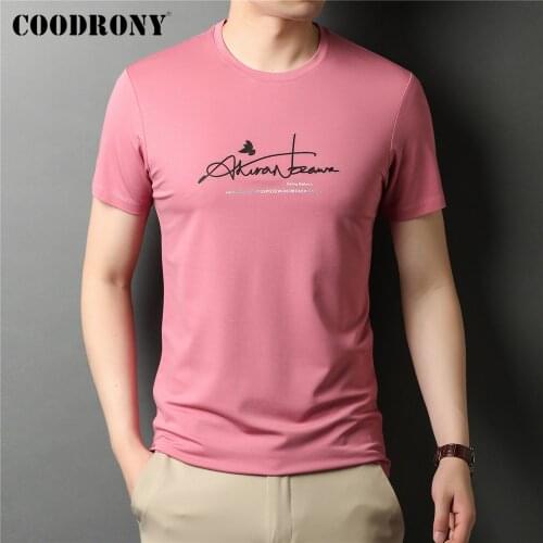 COODRONY Brand 2021 New Arrival High Quality Summer Cool Top Tees Fashion Pattern Casual O-Neck Short Sleeve T Shirt Men C5195S
