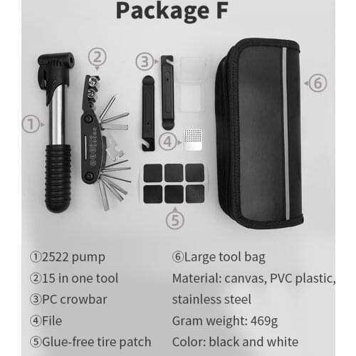 Bicycle Repair Tool Kit Wrench Set Of Tools With Pouch Pump Portable Tool Cycling Storage Bottle Bag Bike Accessories