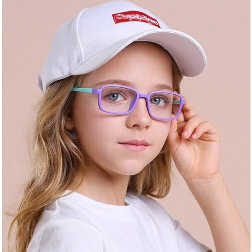 New Blue Light Blocking Kids Mobile Computer Glasses TR90 Flexible Optical Frame Anti-UV Filtter Prescription Eyeglasses Frame