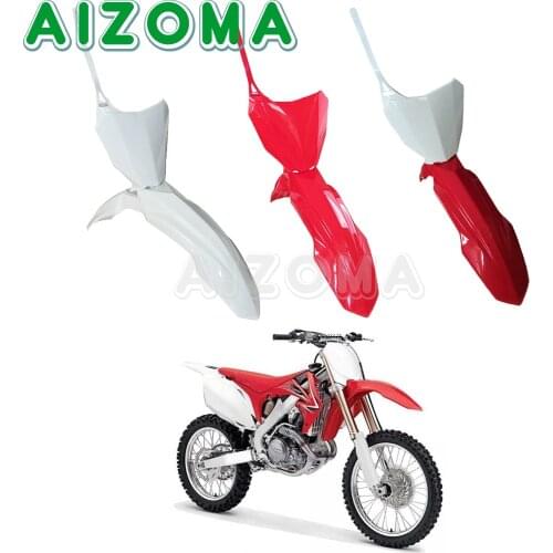 For Honda CRF250R CRF450R CRF250RX CRF450RX Motocross Front Number Plate Plastic Cover Fender Dirt Mudguards CRF 250 450 R/RX