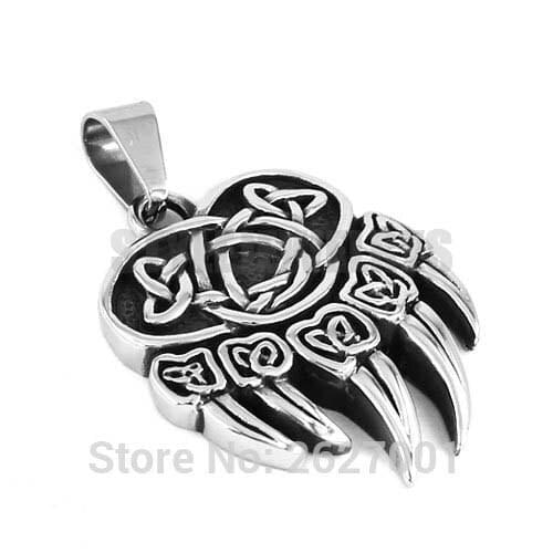 Celtic Knot Charms Claw Biker Men Pendant Stainless Steel Jewelry Norse Viking Motor Biker Pendant Wholesale SWP0407B