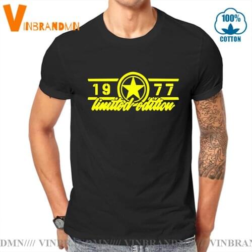 Made in 1977 Tshirt Fathers Birthday gift 70s Clothing Limited Edition Mens Short Sleeves tee shirt Born in 1977 T-shirt