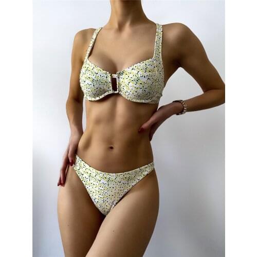 Sexy Bikini 2021 Push Up Swimwear Women Swimsuit Female Thong Bikinis Set Snake Print Beachwear Swimming for Woman Bathing Suit