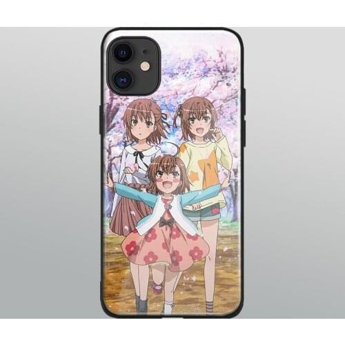 Toaru Kagaku no Railgun anime glass phone case shell for iPhone 6 6s 7 8 x xr xs 11 pro max Samsung S note 8 9 10 20 Plus cover