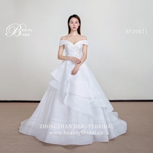 Wedding Dress 2021Vestidos de Noiva XF20071 Lace UPSatin Beading Vestido de A-line Noiva Casamento Spaghetti Straps Mermaid