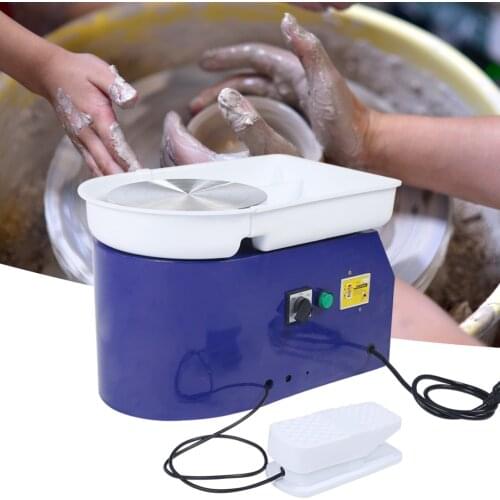 Pottery Art Machine 350W Orange Pottery Wheel Machine Ceramic Shaping Tool Washable Basin with Pedal EU Plug 220V turntable