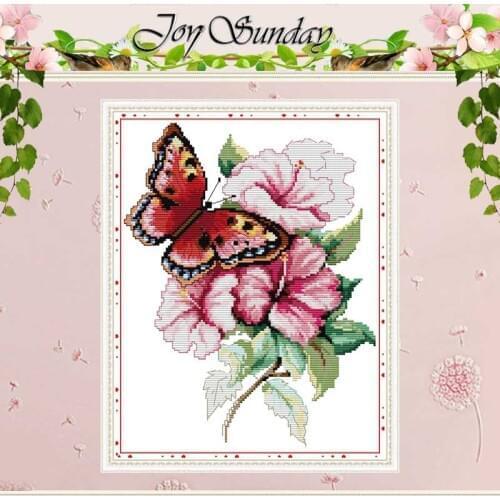 Butterfly love flower patterns counted Cross Stitch 11CT 14CT Cross Stitch Sets Chinese Cross-stitch Kits Embroidery Needlework