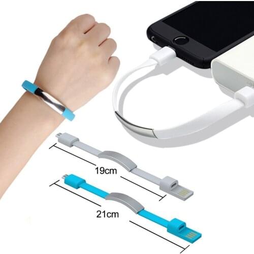 New Mini Bracelet Charger Outdoor Portable data cable USB Type-C Micro Mobile phone charging cable For Huawei iphone data wire