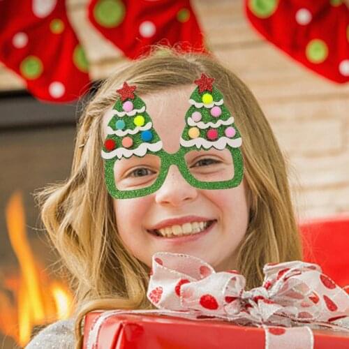 1PCS Christmas Decorations Adult Children Toys Santa Claus Snowman Antler Glasses Christmas Tree Decorative Glasses