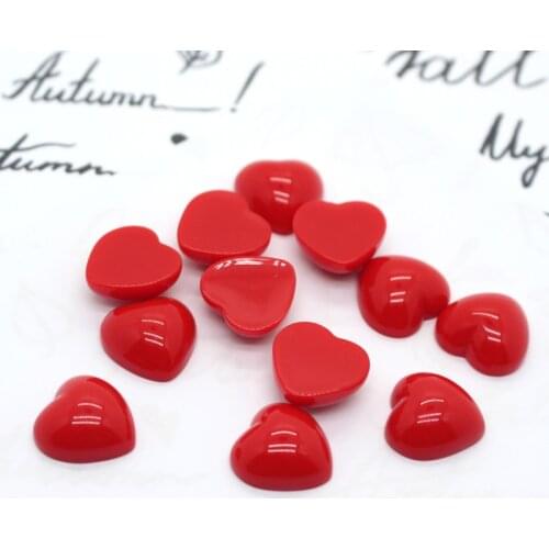 10pcs Black Red Retro Gold Foil Heart Love Resin Flatback Cabochon Bead DIY Crafts Embellishment Earring Jewelry Findings