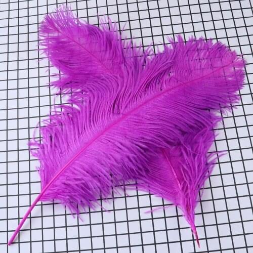 10pcs Leather Pink Ostrich Feathers 50-55cm Wedding Party Decoration feather Ostrich Plumes Wholesale