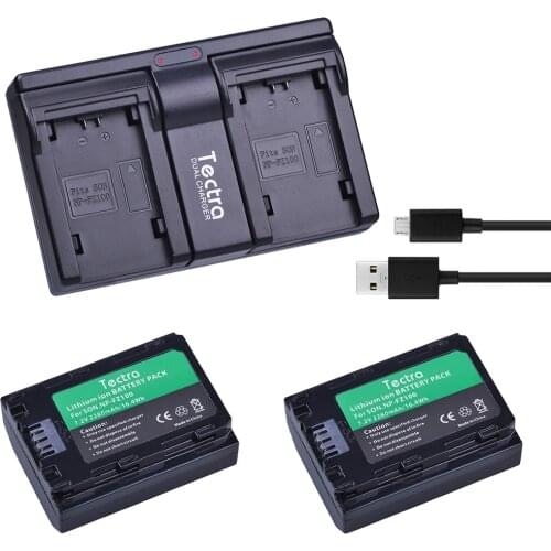 2 pcs 2280mAh NP FZ100 NP-FZ100 batteries+2-Channel USB Dual Charger for Sony ILCE-9, BC-QZ1, a7r3, A7RIII, ILCE-7RM3, A9R, 7RM3