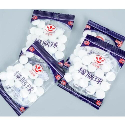 20 Packs Moth Balls Camphor Tablets Wardrobe Drawer Mildew Proof Camphor Pill Pest Control Anti Insect Home Furnishing Product
