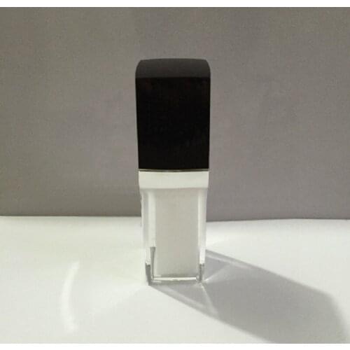 20ml square shape Acrylic bottle white body silver pump black lid for serum/lotion foundation packing mens comsmetic packing