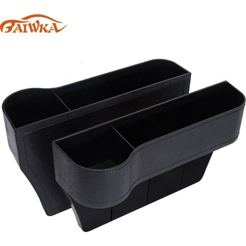 Car Seat Side Slit Pocket Catcher Gap Filler Storage Organize Crevice Storage Box Console Side Auto Seat Gap Pocket Organizer