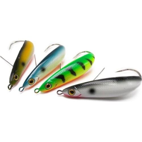 CATCHSIF 4PCS weedless Minnow Spoon 3.5inch Hard Lures Fishing baits 19.5g