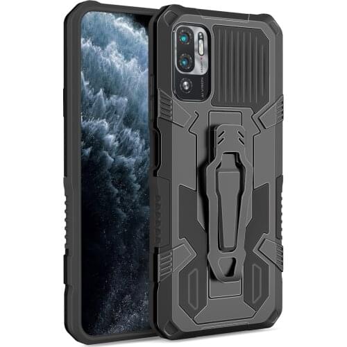 Belt Clip Armor Phone Case for Xiaomi Redmi Note 10T 5G Note10T 10 T Drop Protection Phone Bag Cover Capa Fudna