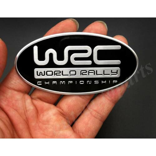 Black Metal WRC World Rally Championship Car Trunk Emblem Badge Decal Sticker