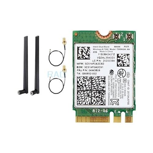 Dual Band Wireless-N 7260NGWAN 7260NGW 7260AN NGFF 300Mbps+BT4.0 04W3809 04X6008 WIFI Card for Thinkpad X240 T440P W540 T431S