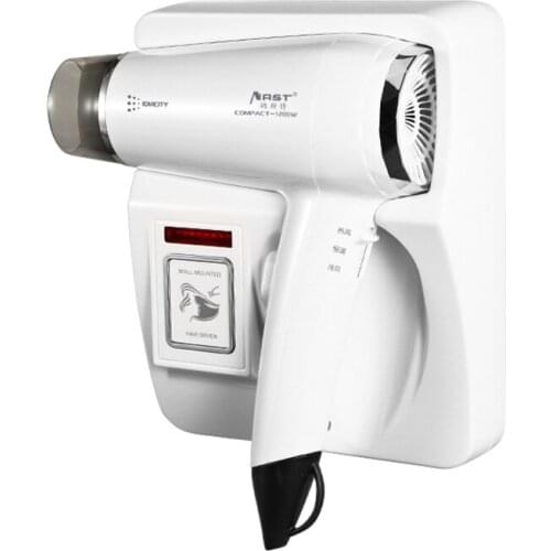 Professional Hotel Hair Dryer Wall Mounted Negative ion Hairdryer with Holder Base 3 Gears Adjustment For Household Bathroom