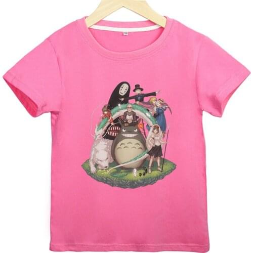 Cartoon Animation Printing Short-sleeved T-shirt Boys and Girls Summer Sports and Leisure Short-sleeved T-shirt